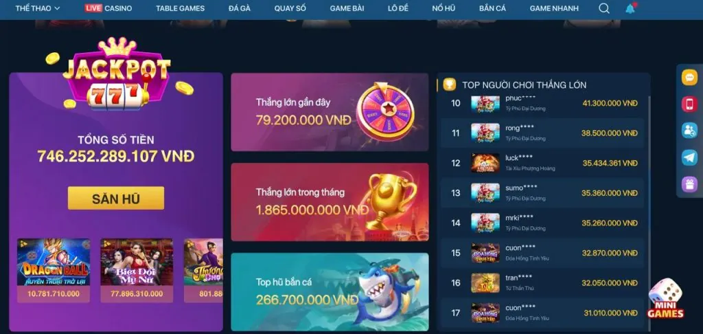 Người chơi may mắn giành jackpot tại 32win11